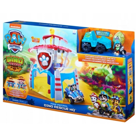 Psi Patrol Dino Rescue Baza z Windą Wieża + auto